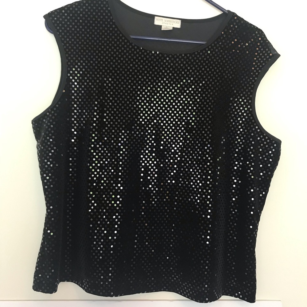 Petite Sophisticate Iridescent Velvet Top